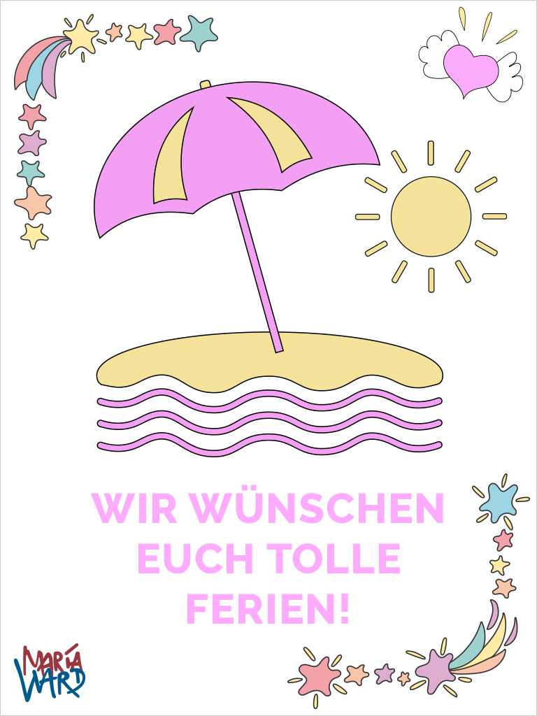 Banner vom Elternbeirat zu den Ferien