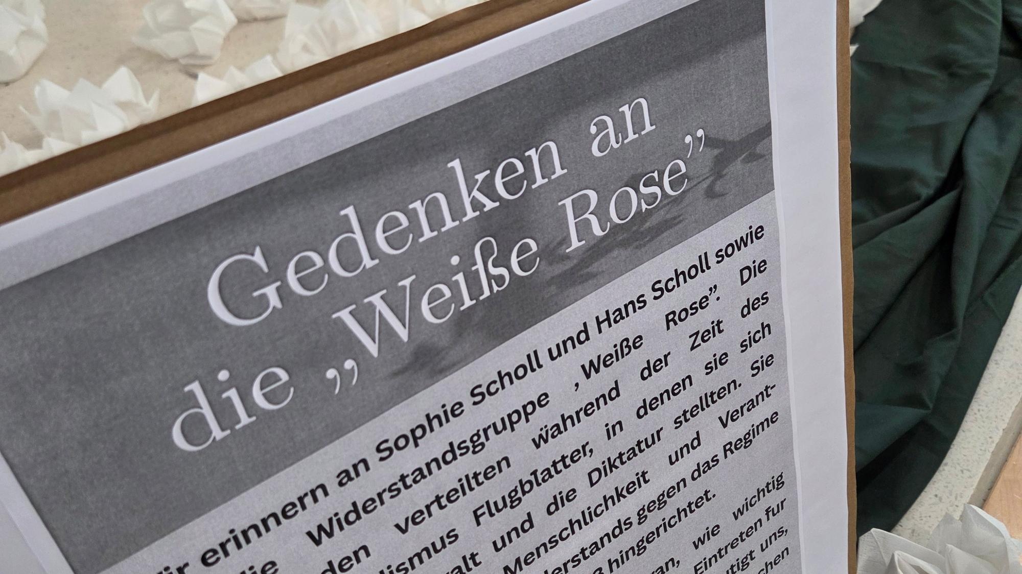 Gedenktag 'Weiße Rose'