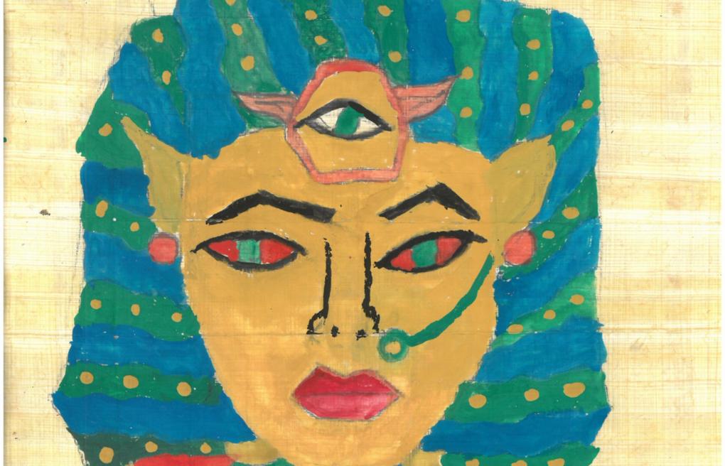 6. Klasse: Ägypten (Temperafarben auf Papyrus)