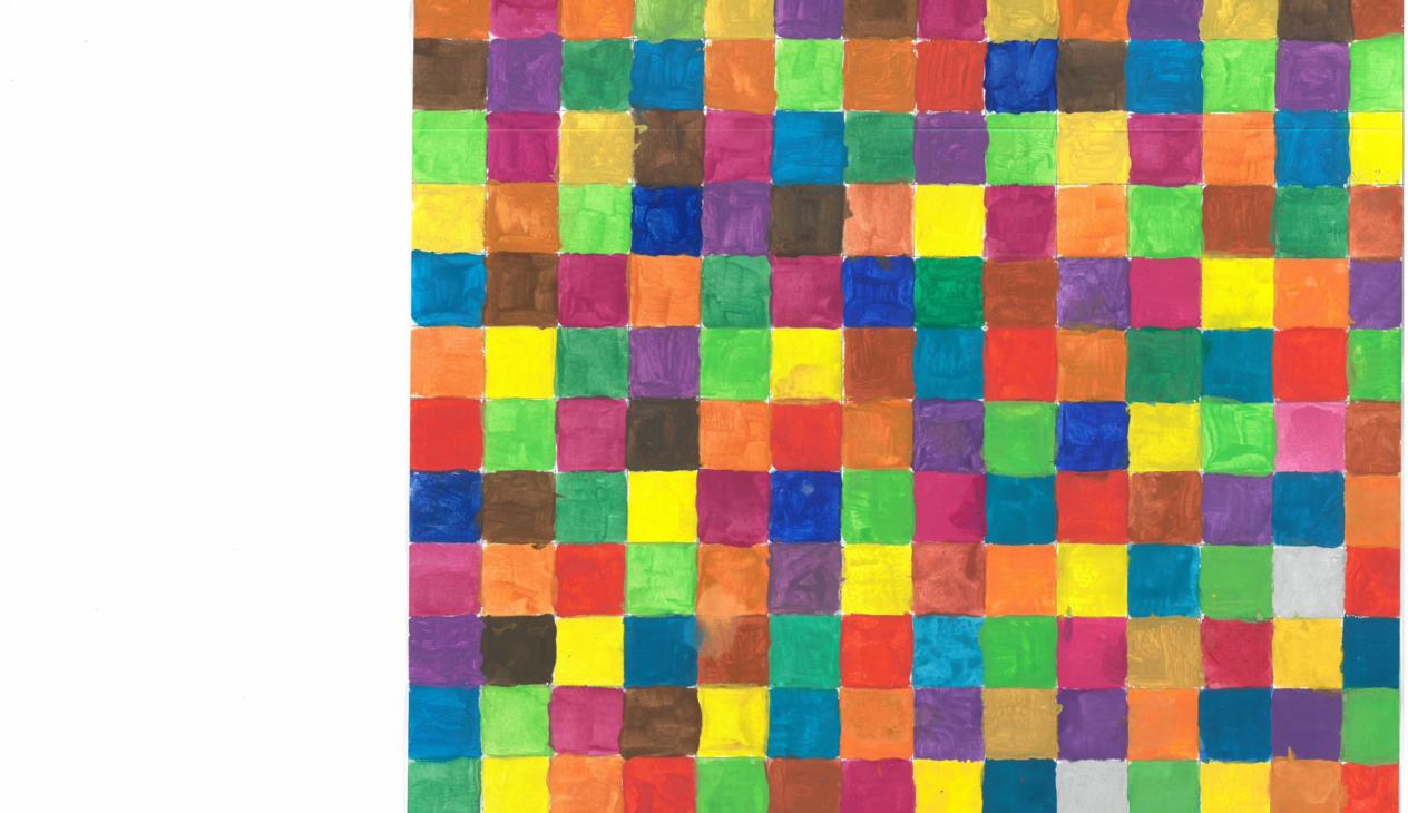 6. Klasse: Zufallsbild (Deckfarben)