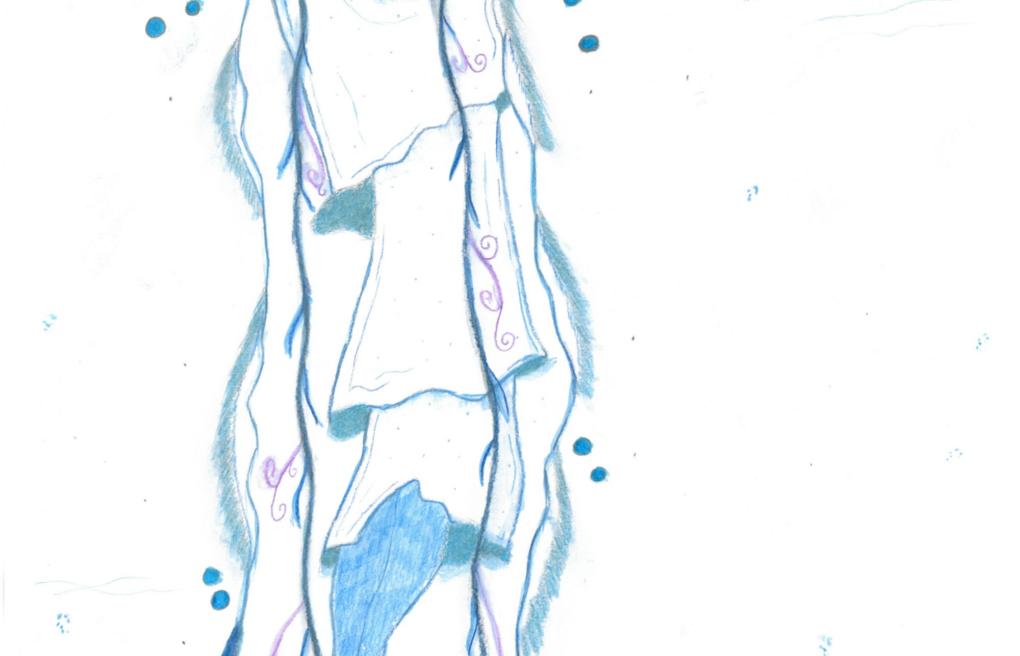 9. Klasse: Qualle (Aquarell)