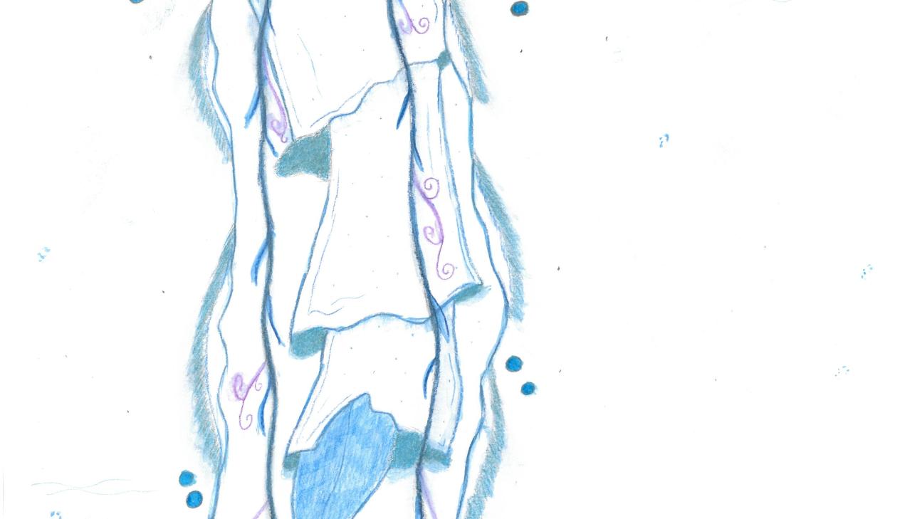 9. Klasse: Qualle (Aquarell)